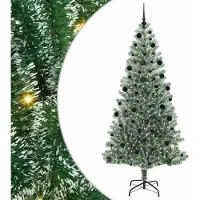 Syfax Künstlicher Weihnachtsbaum beschneit mit LED Licht 210 cm