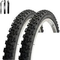 Maxxi4you 2 x VEE Rubber V114 24" Fahrradreifen Schwarz 47-507 (24 x 1.75) inkl. Reifenheber