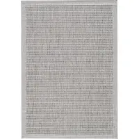 HomebyHome In & Outdoor Teppich Terrasse Balkon Küchenteppich Wetterfest Sisal Optik Flachgewebe Einfarbig mit Struktur, Grösse: 200x290 cm