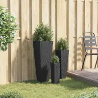 vidaXL "Schlussverkauf" Set für Outdoor 3 pcs - Schwarz Metall - Beete C504