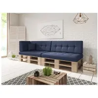 Sunnypillow Palettenkissen Verona gesteppt 6er Set Cobalt
