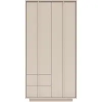 Masseno Drehtürenschrank PIANO 96/195/55cm 2-türig Kaschmir