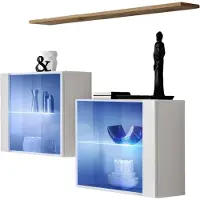 Meublorama AM-SWITCH SB3-WWT SW SB3*3C/34KG, MDF-Platten, Weiß, 1 Regale, 300 mm, 1300 mm, 1100 mm