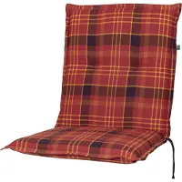 Kettler Auflage Niederlehner Milano 2393 rot-gelb kariert 102x49x6 cm KETTtex