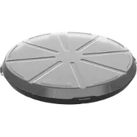 Elasto Pizzabox 'ToGo' - BPA-freie Aufbewahrungsbox von Pizza Wiederverwendbare Kunststoffbox aus recylebarem Material - schwarz/transparent