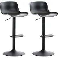 CLP 2er Set Barhocker Almada schwarz