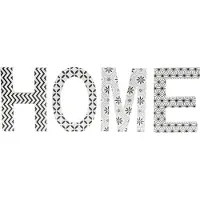 Natur24 Schriftzug Home MDF Weiß&Schwarz