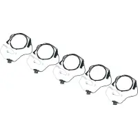 VHBW 5x Headset kompatibel mit Motorola SL7550, SL1K, SL4010, SL1600, SL4000, SL7500, SL1M Funkgerät - schwarz, Akustikschlauch