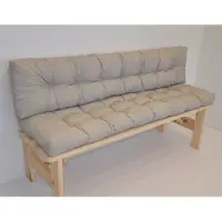 Rattani Premium Kissen / Polster für Gartenbank / Bankkissen 150 cm Colore grigio tenue (soft grau)