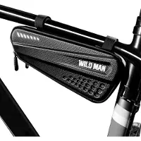 Wild Man Fahrrad Top Tube Bag Wasserdichte Hartschale Fahrradrahmen Tasche Road Mountainbike Aufbewahrungskoffer Fahrradbeutel Fahrradzubehoer