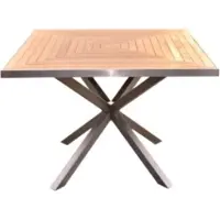 Teako Design Sitzgruppe 4 Cantene Stühle mit Tisch 80x80 cm Teakholz