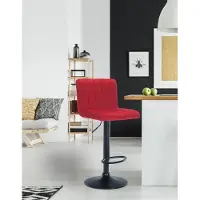 CLP Barhocker Jamie Samt rot