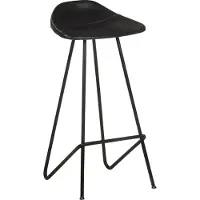vidaXL "Winterschlussverkauf "Barhocker 4er Set - CLORIS - Barstuhl - Optimal Komfort, Schwarz Echtleder - 45 x 39 x 83 cm - NeuMöbel3130432