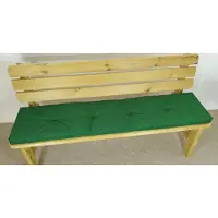 Rattani Kissen / Polster für Gartenbank / Bankkissen 150 x 35 cm Colore verde scuro (dunkelgrün)