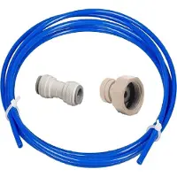 John guest Wasseranschlussset für Kühlschränke Blauer Schlauch 5m, Kupplung 1/4, Reduktion 3/4-1/4 - Zum Anschluss an Wasserfilter - Universal-Wasseranschlussset