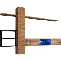 Meublorama AM-SWITCH M5-WTS SW M5*6C/74KG, 8 Regale, 3 Tür(en), Braun, Mitteldichte Faserplatte (MDF), 400 mm, 2700 mm