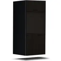 Meublorama FH-GS3-N*1C/15KG, 2 Regale, 1 Tür(en), Schwarz, Mitteldichte Faserplatte (MDF), 350 mm, 370 mm