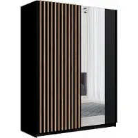 Meublorama MK-DALIA-D5-U12001_R20315-III12-B*3C/162KG, 4 Regale, 2 Tür(en), Schwarz, MDF-Platten, 630 mm, 1500 mm