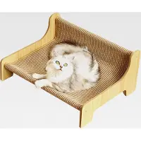 Markenlos Katzenkratz Lounge - Kratzmöbel Mit Liegefläche | 2in1 Sisal Ruhe & Spiel Indoor Balkon Terrasse Möbelschutz