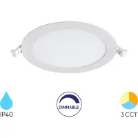 Braytron 12W LED Panel Dimmbar Einbauspot Einbaustrahler Deckenstrahler Flach IP40 CCT 3in1