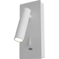 Licht-Erlebnisse Wandleuchte Aluminium LED verstellbar Weiß eckig warmweiß 3000 K 200 lm Wandspot