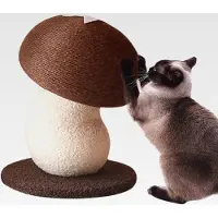 Markenlos für Katzen, Pilz-Design, Sisal | Spielzeug für Verhaltensbildung, Haus, Wohnung, Wohnzimmer, Schlafzimmer