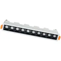 Licht-Erlebnisse LED Einbauleuchte Wand Aluminium Weiß Schwarz eckig warmweißes Licht 3000 K 1220 lm Industrial Design