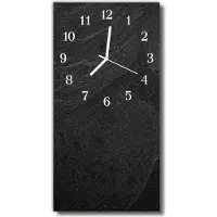 Tulup Glasuhr Wanduhr Küchenuhr Echt-Glas 30x60 Marmor Grau