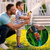 Markenlos Gartenschlauch Verbindungsstückset - Hochwertig und Langlebig - Set von 8 - Orange