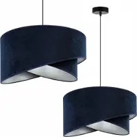 Light11 HOME Moderne Hängelampe Kronleuchter Samt Lampenschirm
