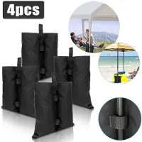 TolleTour 4X Pavillon Sandsäcke Garten Pavillon Gewichte Set Outdoor-Sandsack schwarz – mit Sand, Splitt, Kies etc. befüllbar Füllvolumen pro Stück ca. 11.5 kg robust Waterproof