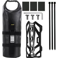 Lixada Fahrrad-Vordergabeltasche, wasserdichte Outdoor-Tasche, 5 l Rennrad-Mountainbike-Reisetasche, Tasche + Mountainbike-Taschenhalter