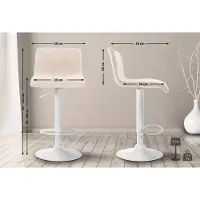 CLP Barhocker Hoover Stoff W creme