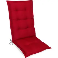 Kettler Herlag Hochlehner-Auflage Valeria Gartenstuhlauflage Rot 123x50x7,5cm