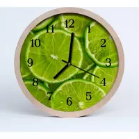 Tulup Holzuhr 20fi cm wanduhr - Limette