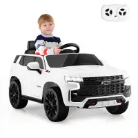 Goplus 12V Elektroauto, Kinderauto SUV mit Lichtern, 2,4 G-Fernbedienung, Elektrofahrzeug ab 3 Jahren