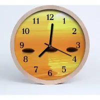 Tulup Holzuhr 30fi cm wanduhr - Sun Wasser Natur