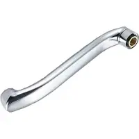 INF 30cm Edelstahl Wasserhahn Auslauf Ersatz mit Messingkappe - Silber