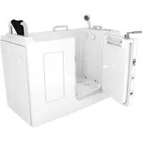 AcquaVapore Sitzwanne Whirlpool Badewanne mit Tür S07WP-C-L 140x76cm