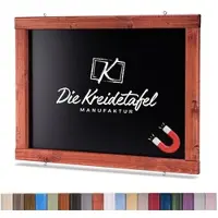 Die Kreidetafel Manufaktur Magnetische Kreidetafel - Magnettafel mit Holzrahmen / Mahagoni 100x50cm