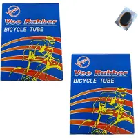 Maxxi4you 2 x VEE Rubber Fahrradschlauch 16" mit AV Ventil (Amerikanisches Ventil) inkl. Schlauchflicken