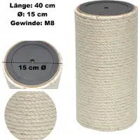 Nanook Katzen Kratzstamm Sisalstamm 15 cm Ø - Sisal - Länge 40 cm