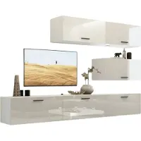Meublorama FH-C25-25-HG-W-8+4-SQUERE-RGB*7C/83KG, 6 Tür(en), Weiß, Mitteldichte Faserplatte (MDF), 350 mm, 2490 mm, 1710 mm