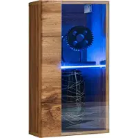 Meublorama AM-SWITCH-WT SW WW 4*1C/9KG, Braun, Mitteldichte Faserplatte (MDF), 1 Regale, 1 Tür(en), 250 mm, 300 mm