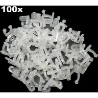 Trade-Shop 100x Kabelhalter Kabelbefestigung Klemmen Klammern Nagelschellen Wandclips für 10 bis 16mm Kabel Stromkabel TV PC Telefon Internet