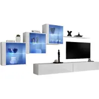 Meublorama AM-SWITCH 20-WW SW 20*6C/91KG, 1 Regale, 5 Tür(en), Weiß, Mitteldichte Faserplatte (MDF), 6 Schublade(n), 400 mm