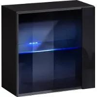 Meublorama DS-AM-SWITCH-ZZ SW WW 3*1C/15KG, 1 Tür(en), 1 Regale, Schwarz, Mitteldichte Faserplatte (MDF), 2 Jahr(e), 300 mm
