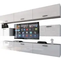 Meublorama FH-C7-7-HG-W-6*8C/104KG, 8 Tür(en), Weiß, Mitteldichte Faserplatte (MDF), 350 mm, 2500 mm, 1910 mm