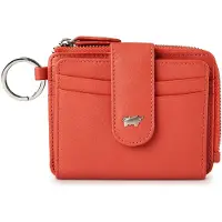 Braun Büffel Portemonnaie JOY RFID Kartenbörse mit Schlüsselring 8 Kartenfächer rot Damen - Leder