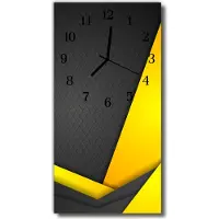 Tulup Glasuhr Wanduhr Küchenuhr Echt-Glas 30x60 Abstraktion Mehrfarbig